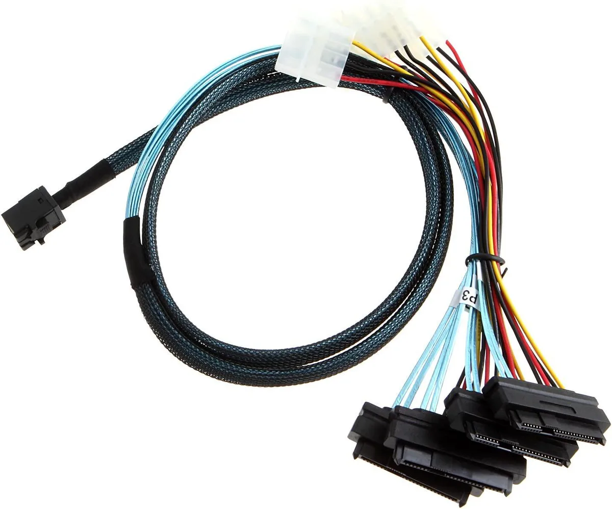 CableCreation CableCreation Internal Mini SAS SFF-8643 to 4x SFF-8482 SATA cable 3.3FT — product photo