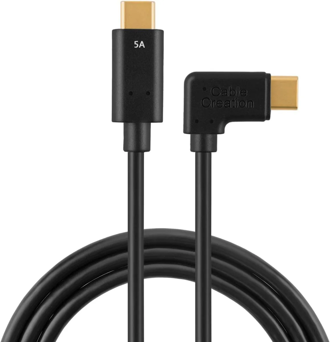 CableCreation CableCreation USB C to USB C Cable 100W 90 Degree 6ft Black — product photo