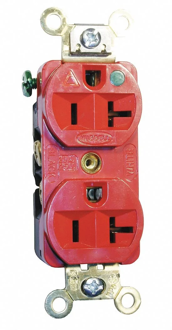 Hubbell Incorporated Hubbell Incorporated IG8300R 20A Duplex Receptacle 125VAC Red — product photo