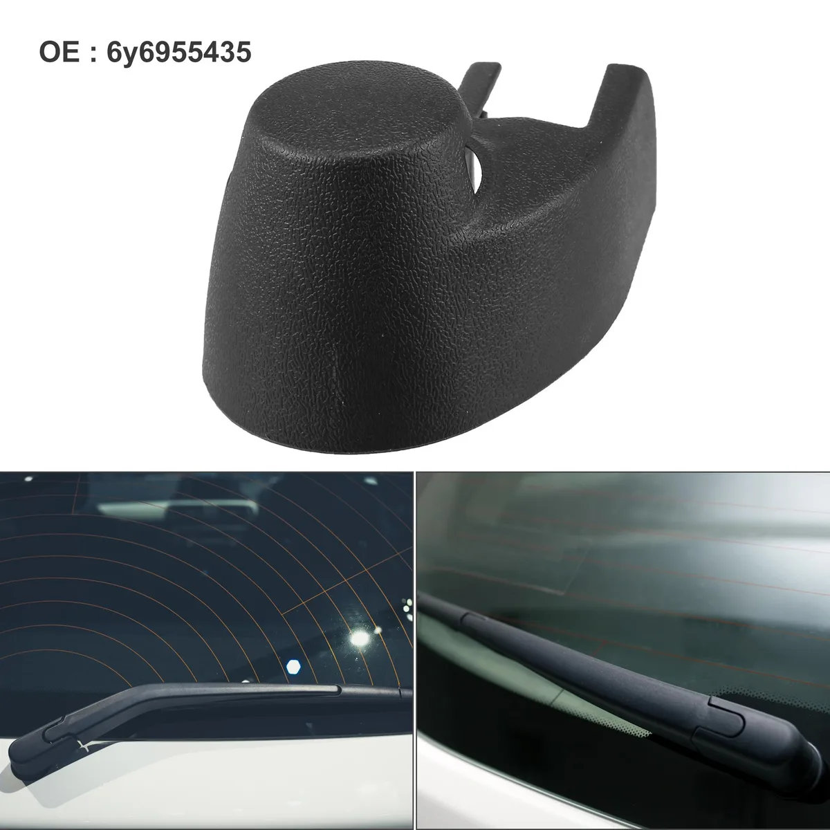 Unique-Bargains Unique-Bargains Rear Wiper Arm Nut Cover Cap for Skoda Fabia 1999-2008 Black — product photo