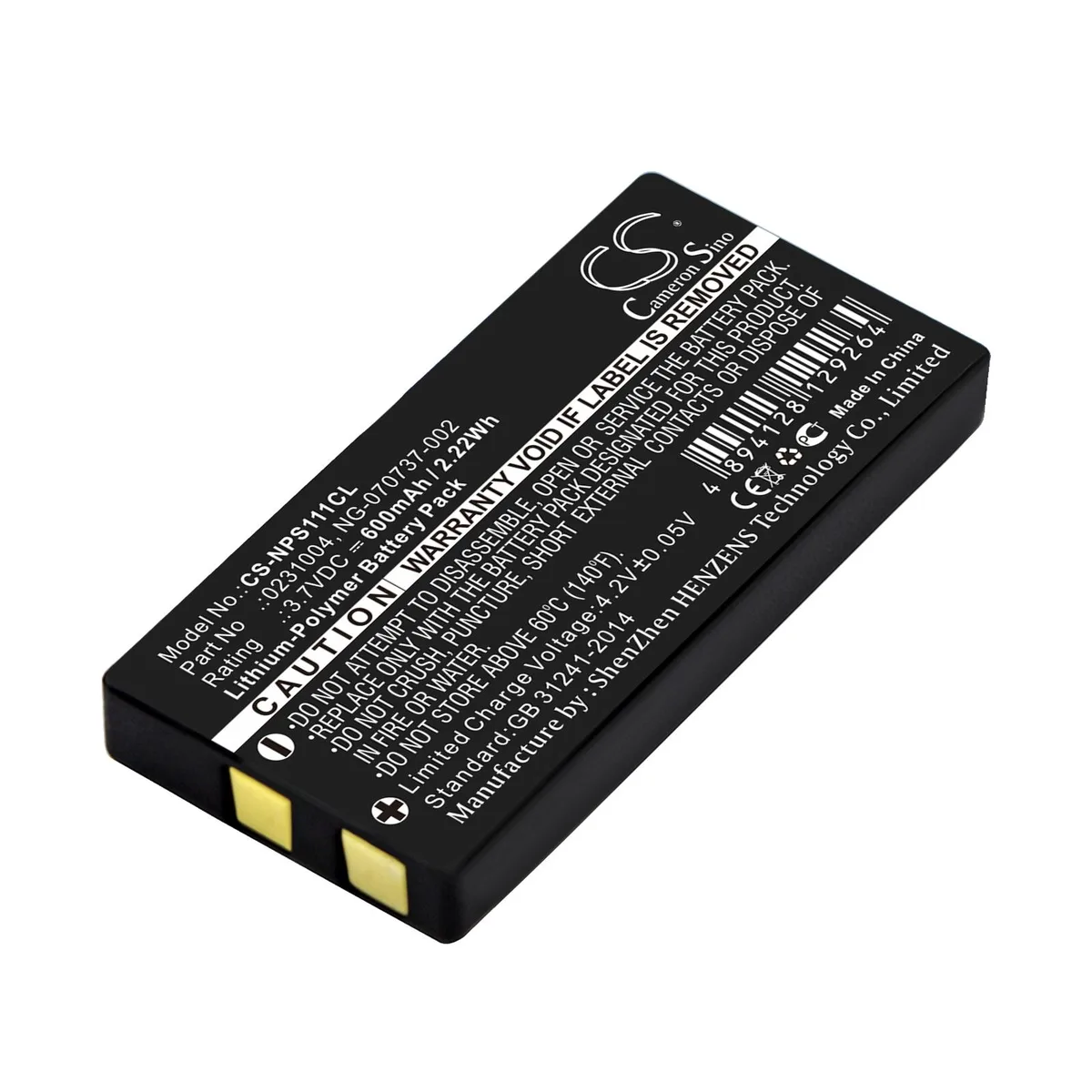 Cameron &amp; Co Cameron &amp; Co DS-CS-NPS111CL 600mAh telephone accessory — product photo