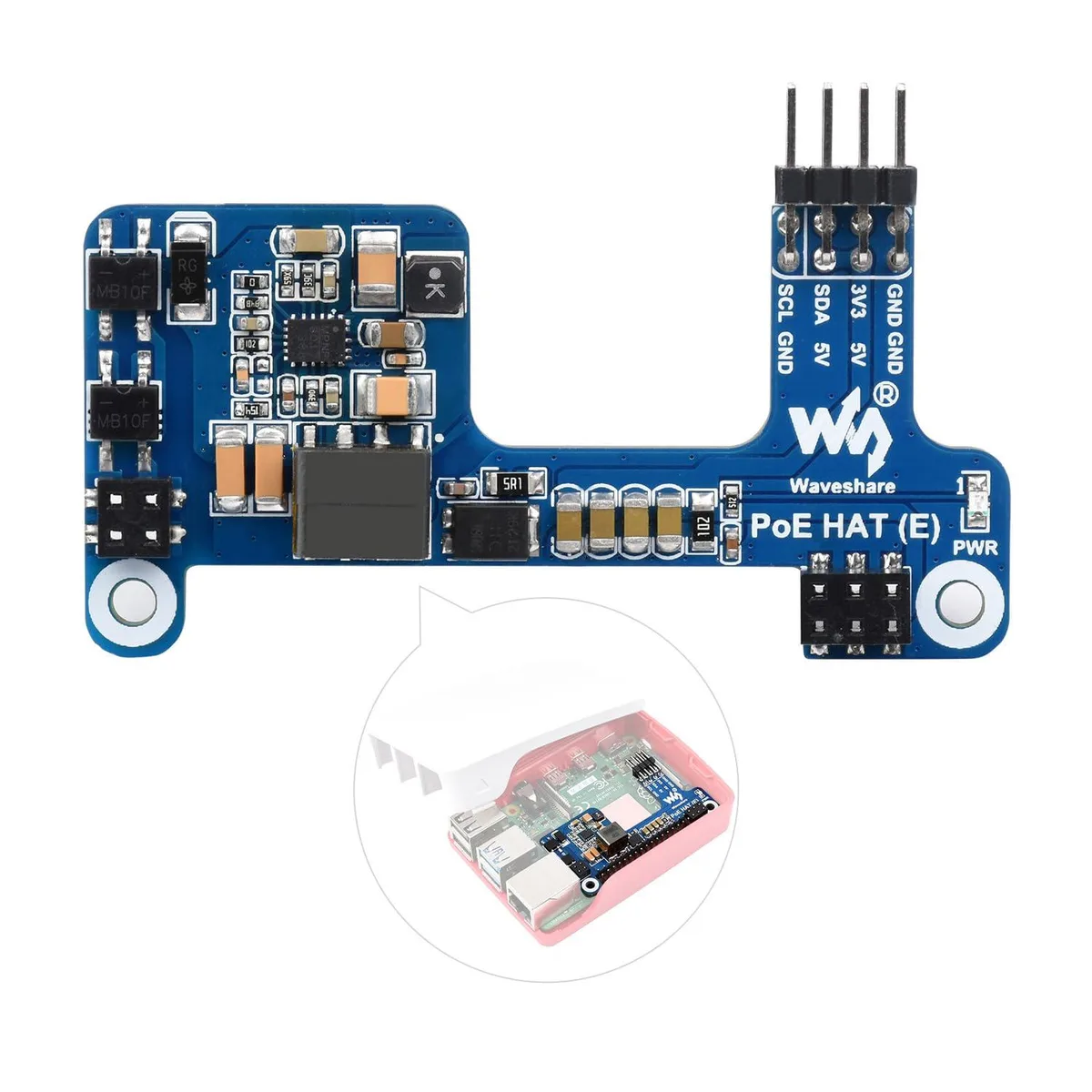 KEHIPI KEHIPI PoE HAT (E) development board 802.3af-compliant — product photo