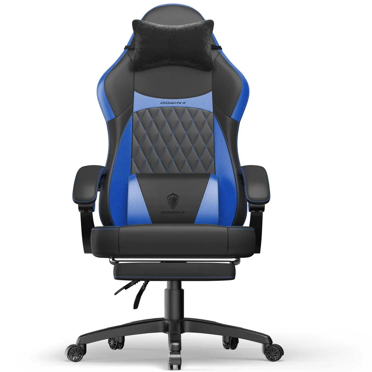 Dowinx Dowinx LS-6650A gaming chair pocket spring massage lumbar 300 lb black blue — product photo