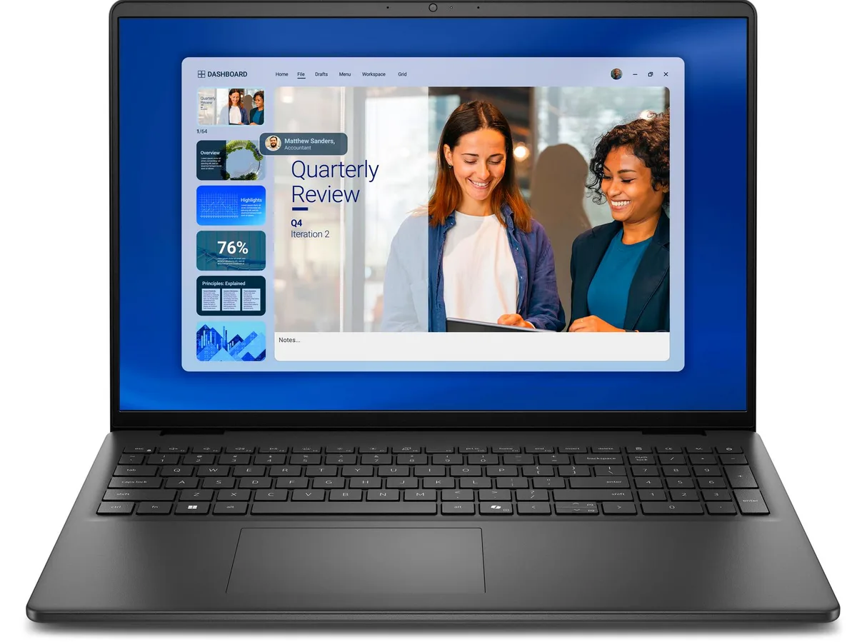 DELL DELL 16 laptop AMD Ryzen 7 250 32GB DDR5 2TB SSD 16 WUXGA Touchscreen Carbon Black — product photo