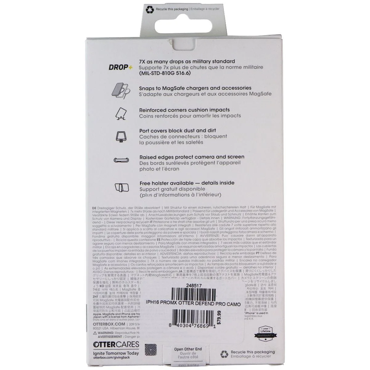 OtterBox OtterBox Defender Pro Case for MagSafe iPhone 16 Pro Max Realtree — product photo