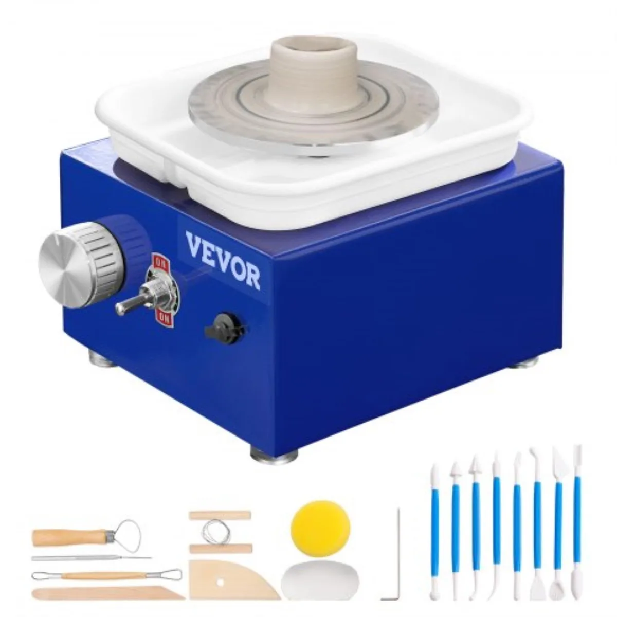 VEVOR VEVOR Mini Pottery Wheel 2.6in 3.9in 0-300RPM 30W Blue — product photo