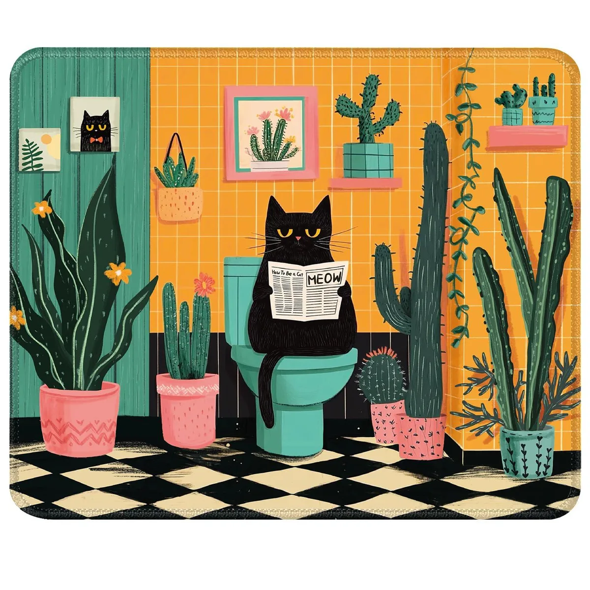  Aoryalps Small Mousepad-A006 Toilet Cat 9.7" x 8 — product photo