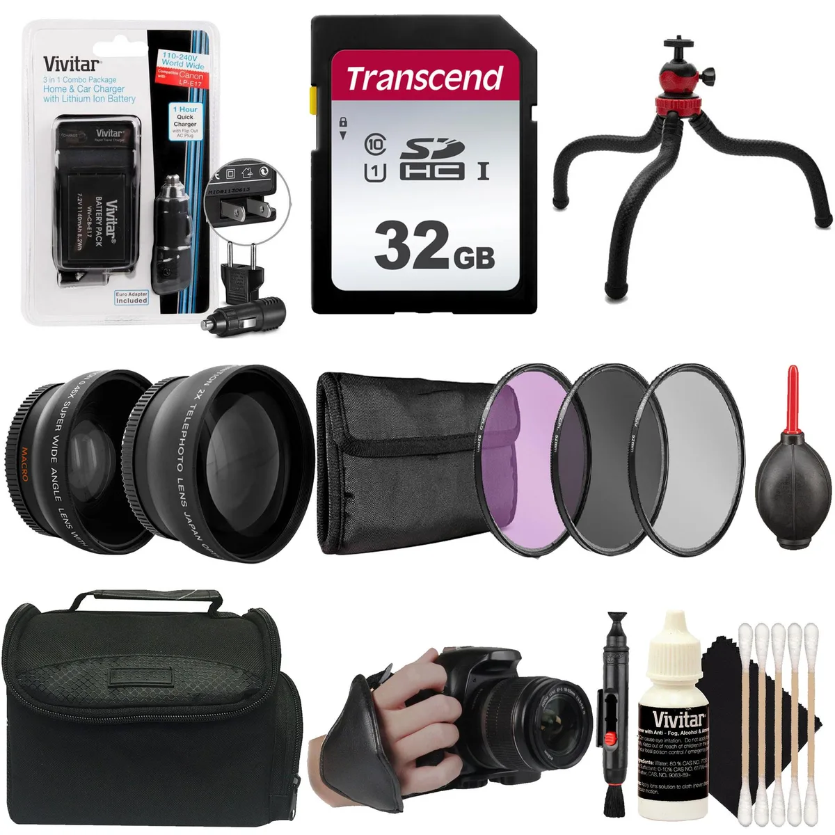Vivitar Vivitar Complete Accessory Bundle for Canon EOS R100 R50 R10 camera accessory — product photo