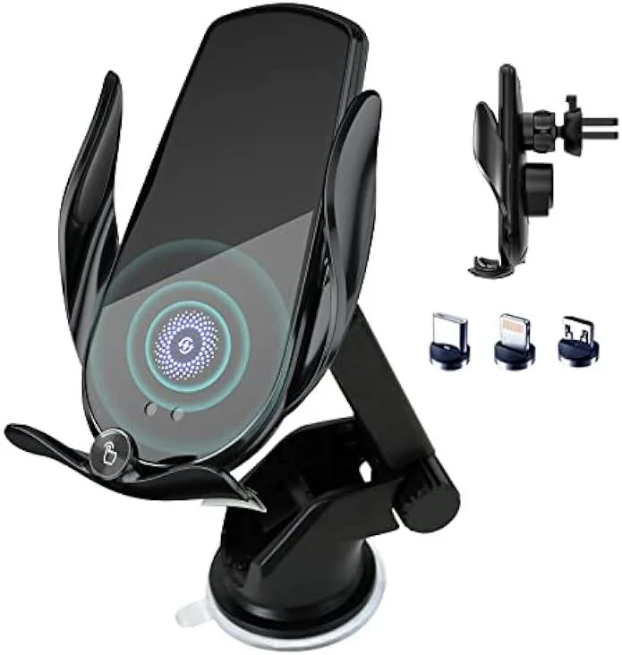 miqpower miqpower Wireless Car Charger 15W Auto-Clamping Suction Cup 360° Rotation — product photo