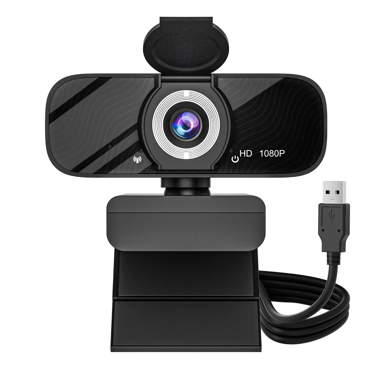 KEHIPI KEHIPI TW-05 1080p webcam black with tripod privacy cover — product photo