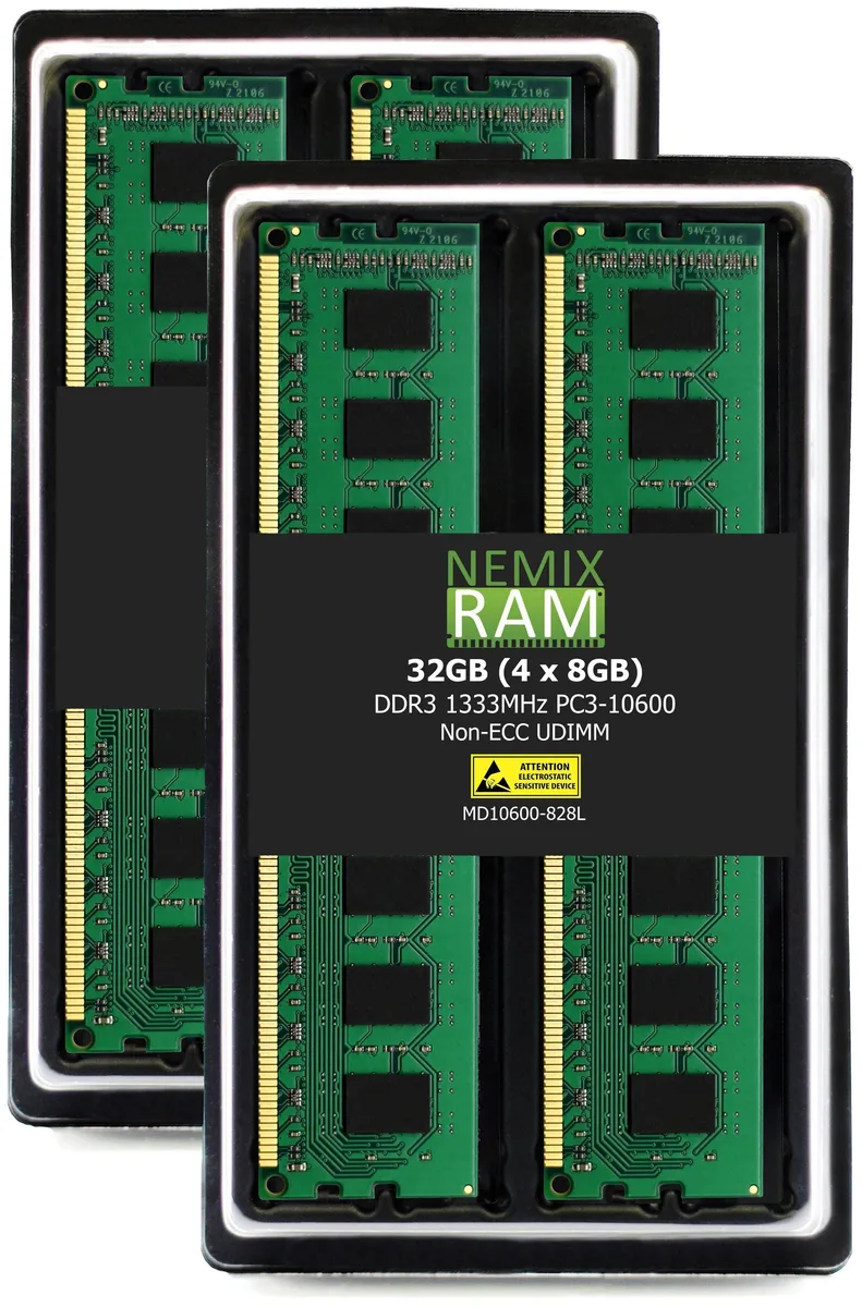 NEMIX RAM NEMIX RAM 4GB DDR3 1066 PC3-8500 240-Pin UDIMM desktop RAM — product photo