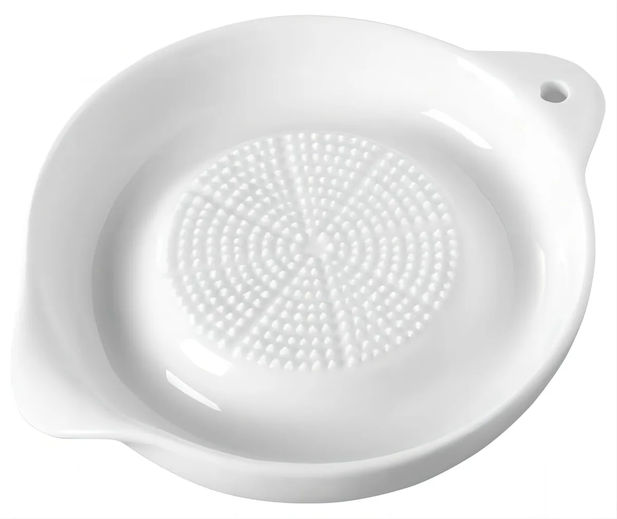  Bamboo's Grocery LoKii Advanced Ceramic Grater Plate White 4 Inches — product photo