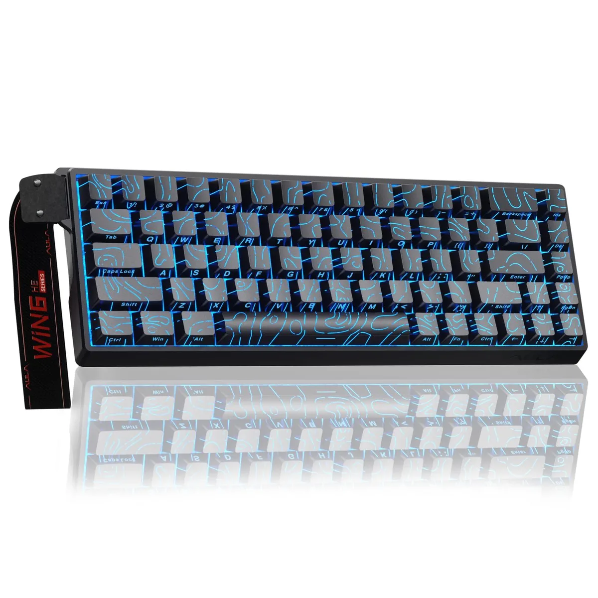 Vszerda Vszerda WIN68 HE 60% gaming keyboard, 68-key, 8000Hz polling, 0.3ms latency, 0.02-3.44mm actuation, RGB, USB-C — product photo