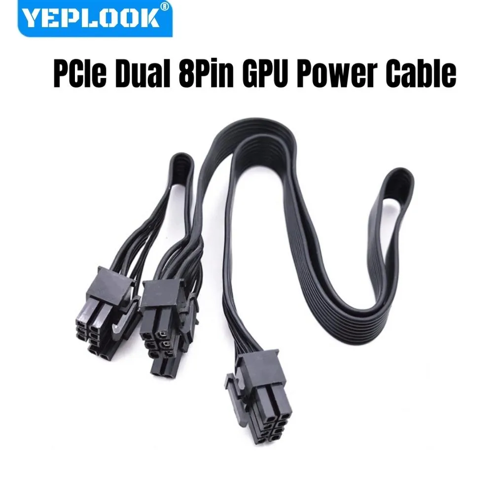 YEPLOOK YEPLOOK PSU 8Pin to PCIe Dual 8Pin GPU Power Cable for Corsair HX Gold 60+20CM 18AWG — product photo