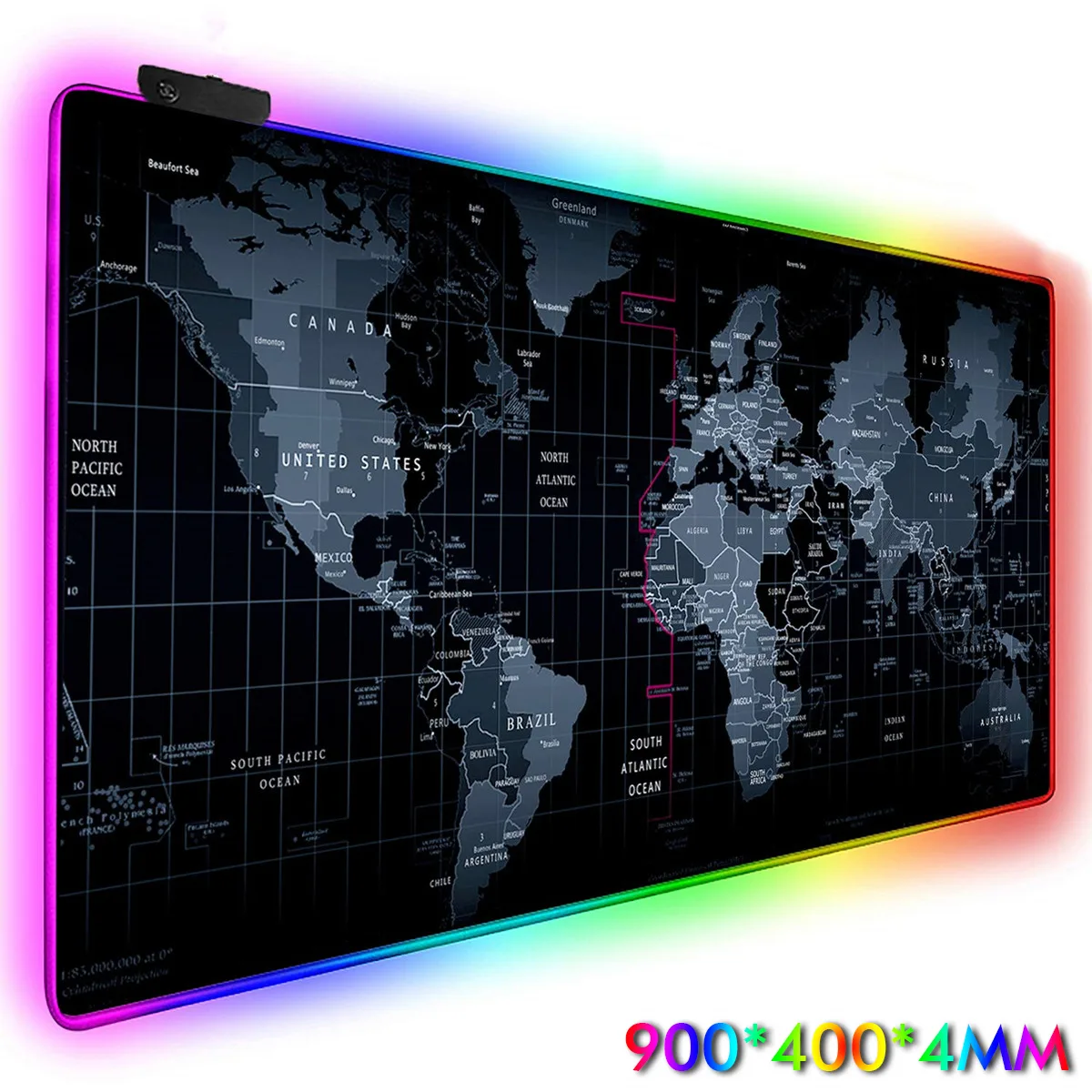 ChamZA ChamZA XL RGB Mouse Pad World Map 900x400mm — product photo
