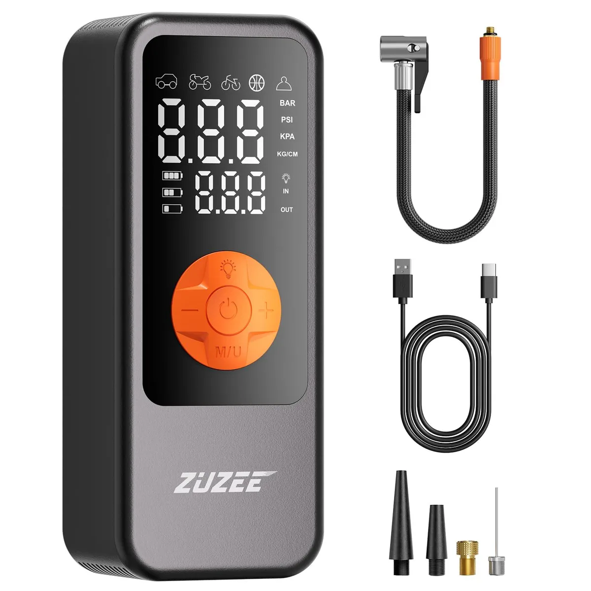 ZUZEE Q13 Portable Tire Inflator 150 PSI — product photo