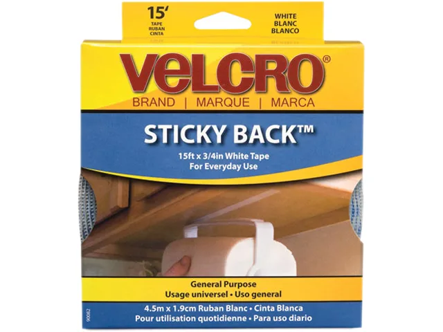 Velcro Velcro 90082 Hook & Loop Fastener Tape 3/4 in x 15 ft White Dispenser — product photo