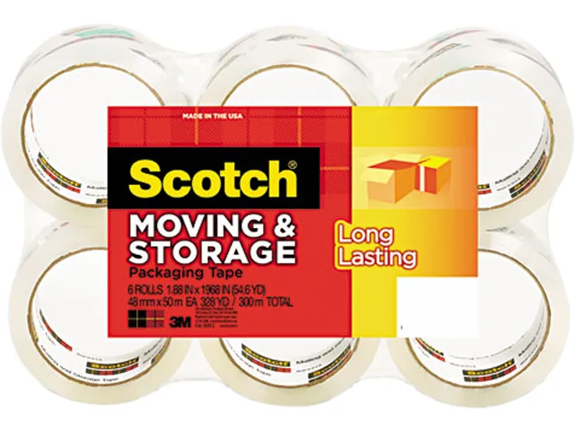 3M 3M 36506 Tape 1.88" x 54.6 yds 3.00" Core Clear 6 Rolls — product photo