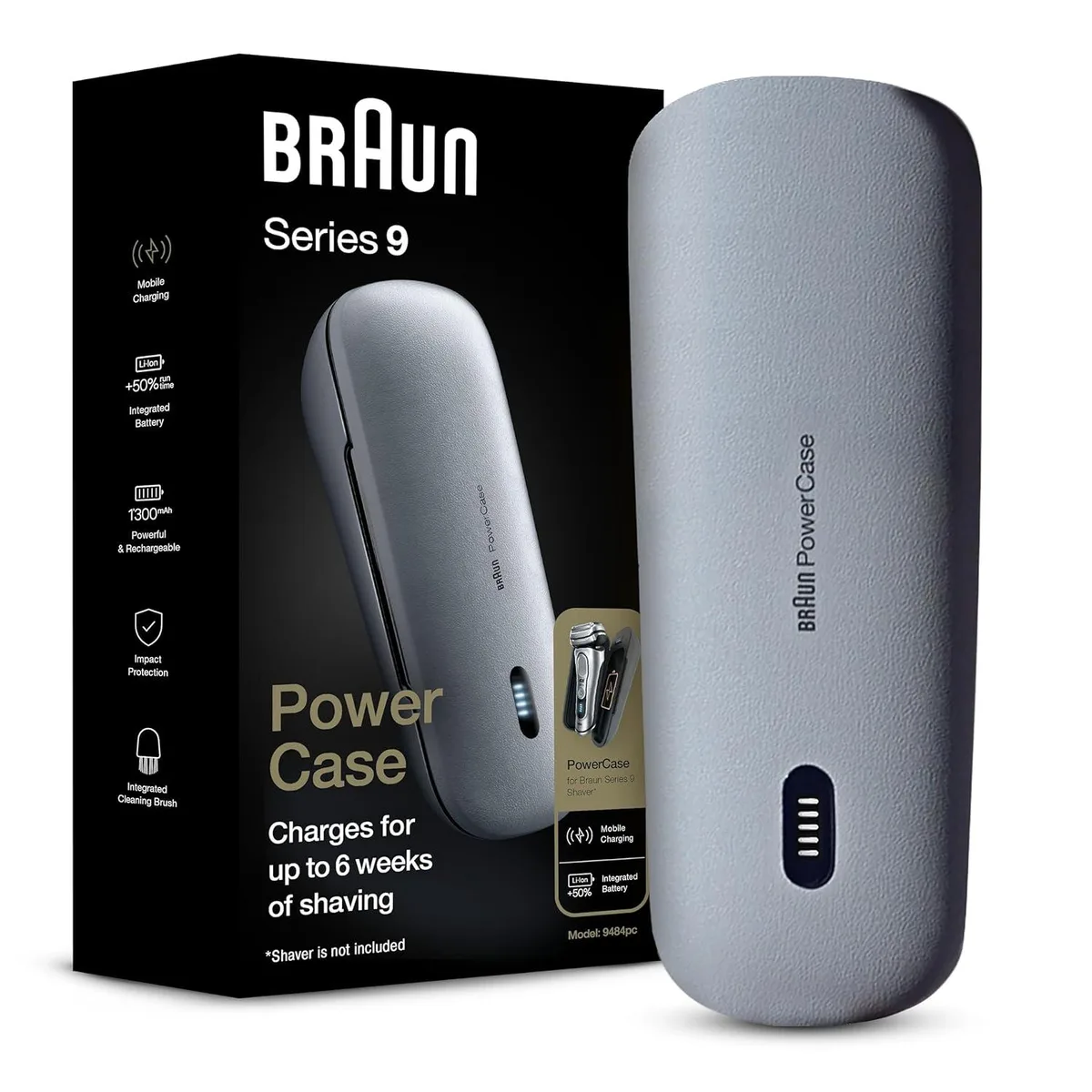 TAURKENAM TAURKENAM Powercase charging case for Braun Series 8/9 shavers — product photo