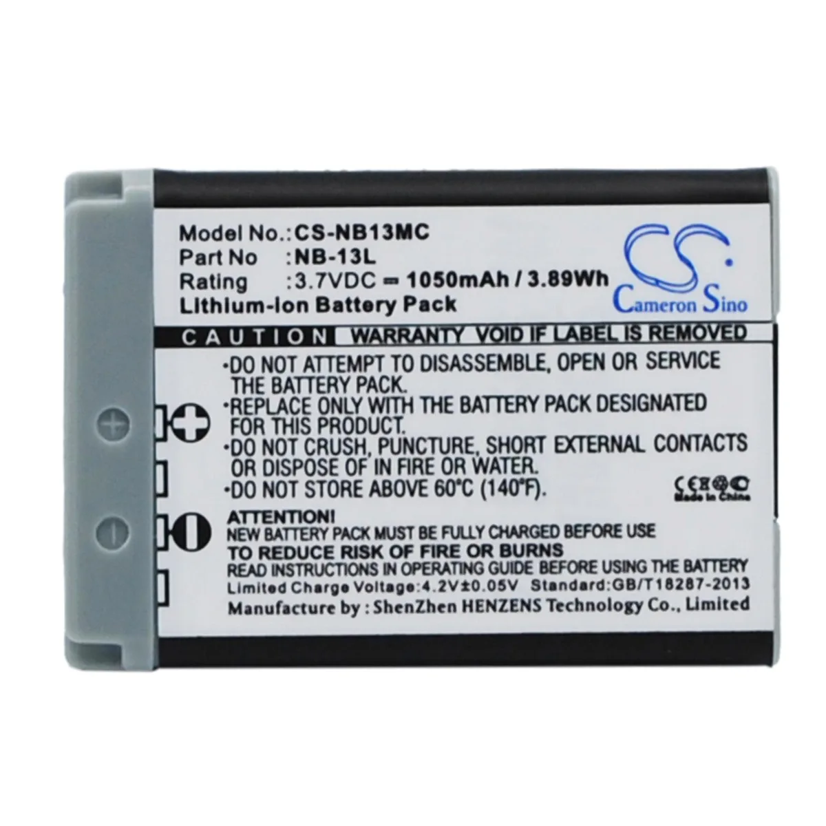 Cameron &amp; Co Cameron &amp; Co DS-CS-NB13MC camera battery 1.05 Ah — product photo