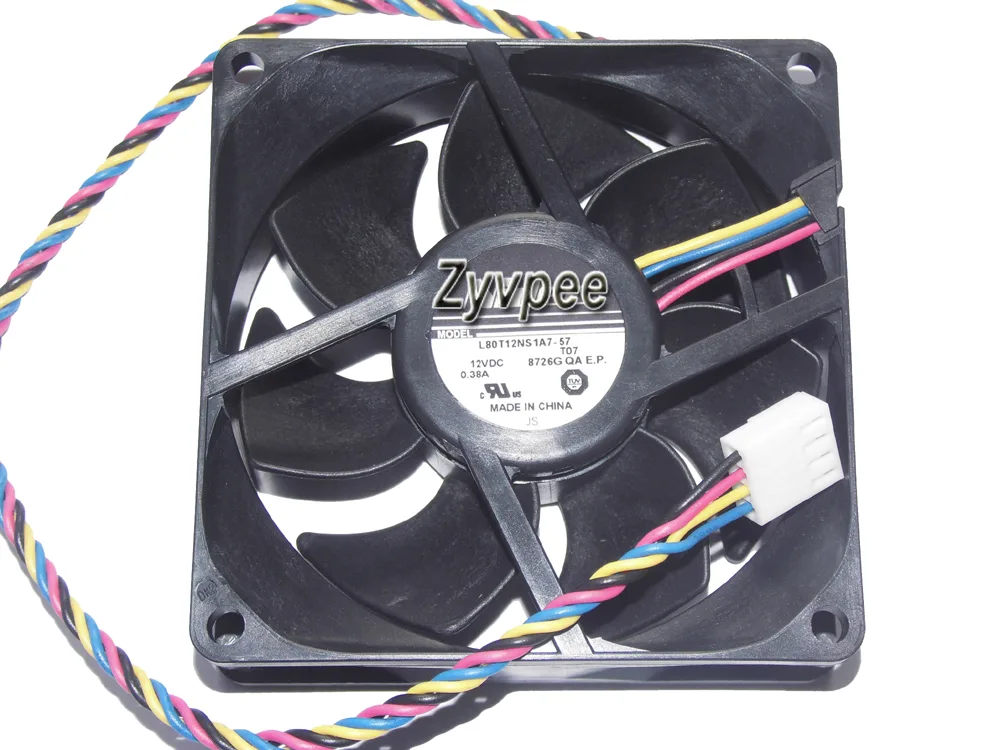Zyvpee Zyvpee L80T12NS1A7-57 80mm 12V 0.38A 4 Pin case fan — product photo