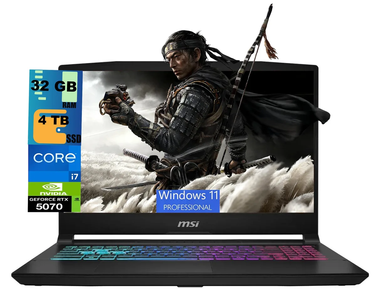 MSI MSI Katana 15 gaming laptop QHD 165Hz i7-14650HX RTX 5070 32GB 4TB — product photo