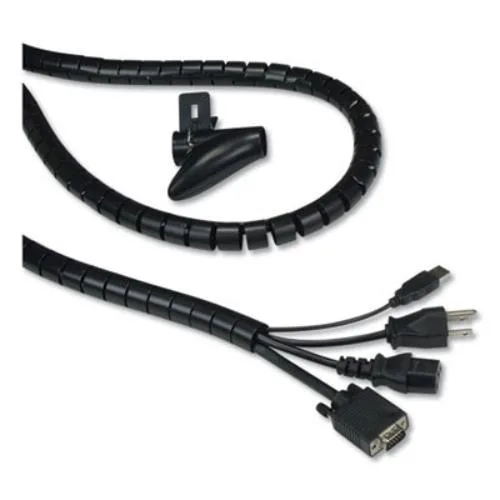 Innovera Innovera IVR39665 Floor Sleeve Cable Management 2.5" x 0.5" Channel 72" Black — product photo