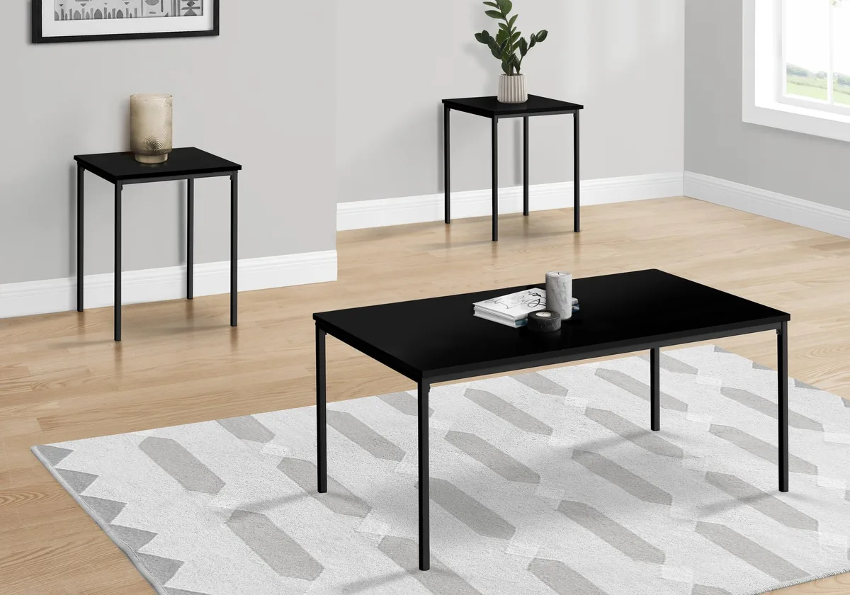 tuphen tuphen 3-Piece Coffee Table Set Black 42 22 18 in — product photo