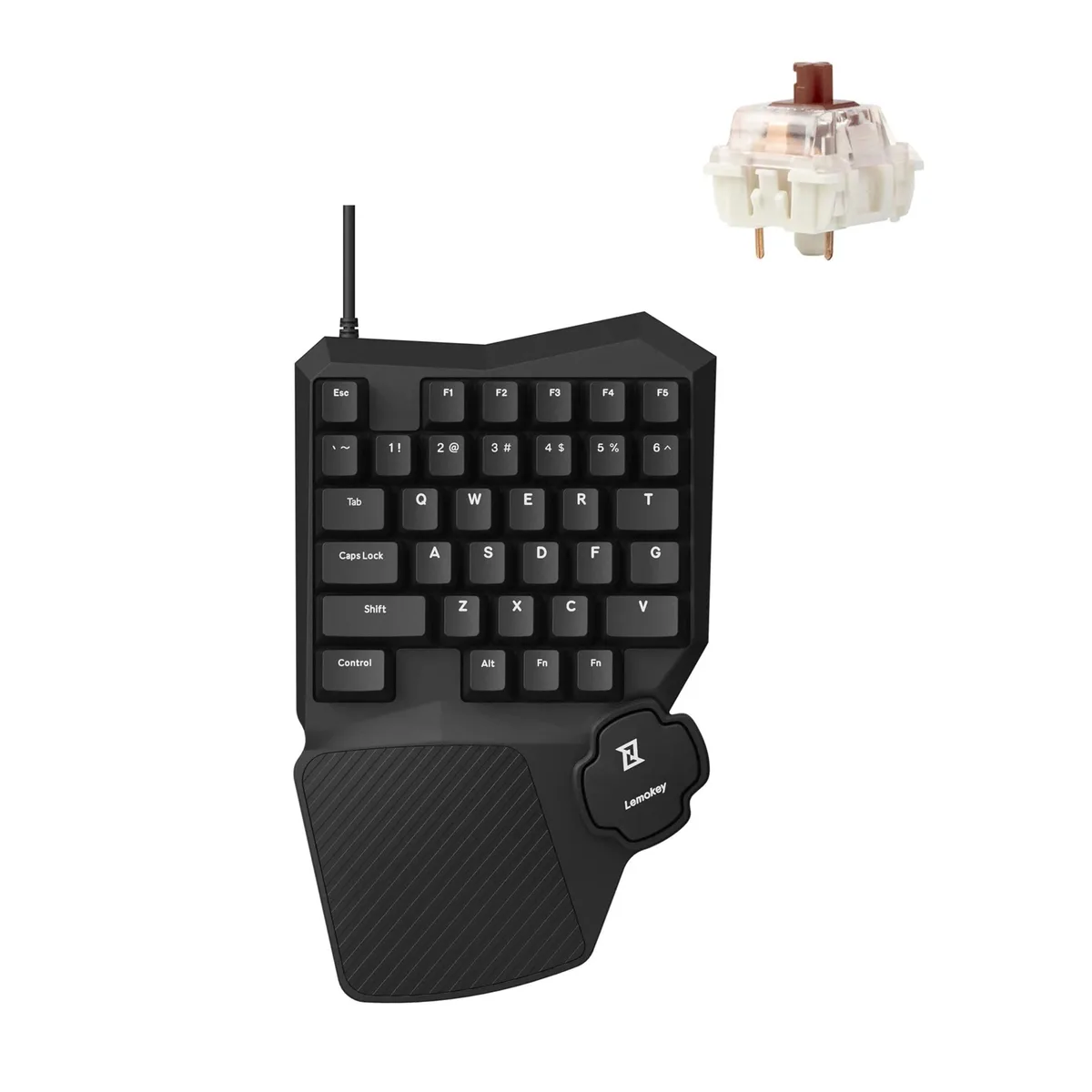  LEMOKEY X0 One-Handed Gaming Keyboard 35 Keys Brown Switch Red Backlit QMK 1000 Hz — product photo