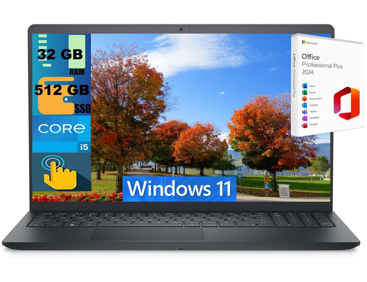 DELL DELL Inspiron 15 laptop 15.6" FHD Touchscreen i5-1155G7 32GB 512GB SSD — product photo