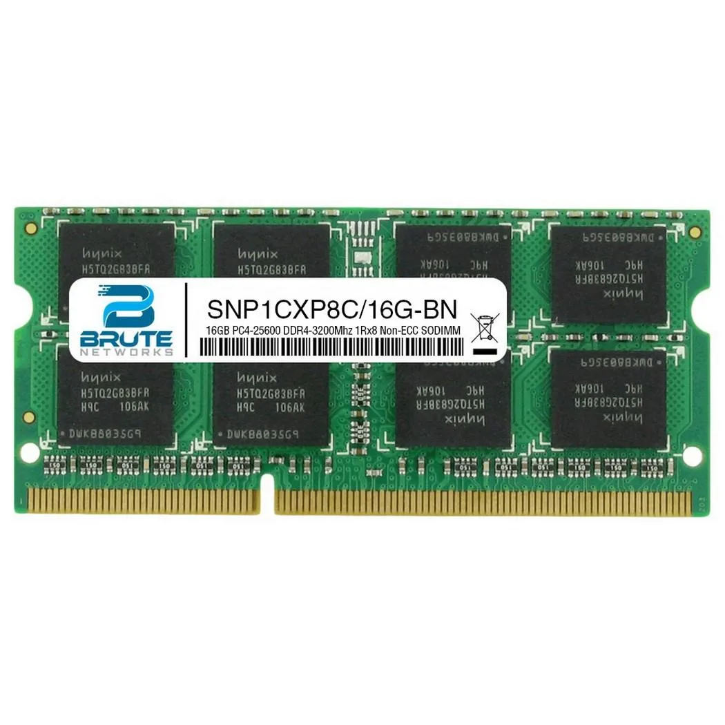 Brute Networks Brute Networks 16GB DDR4-3200 2Rx8 1.20V 260-Pin SO-DIMM server RAM — product photo