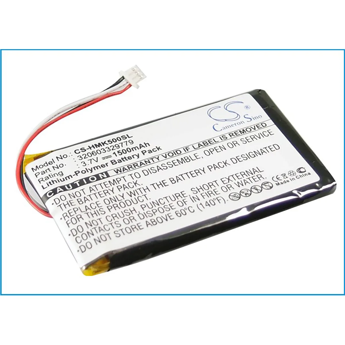 Cameron &amp; Co Cameron &amp; Co DS-CS-HMK500SL GPS Accessory Battery 1500mAh 3.7V Li-Polymer Black — product photo