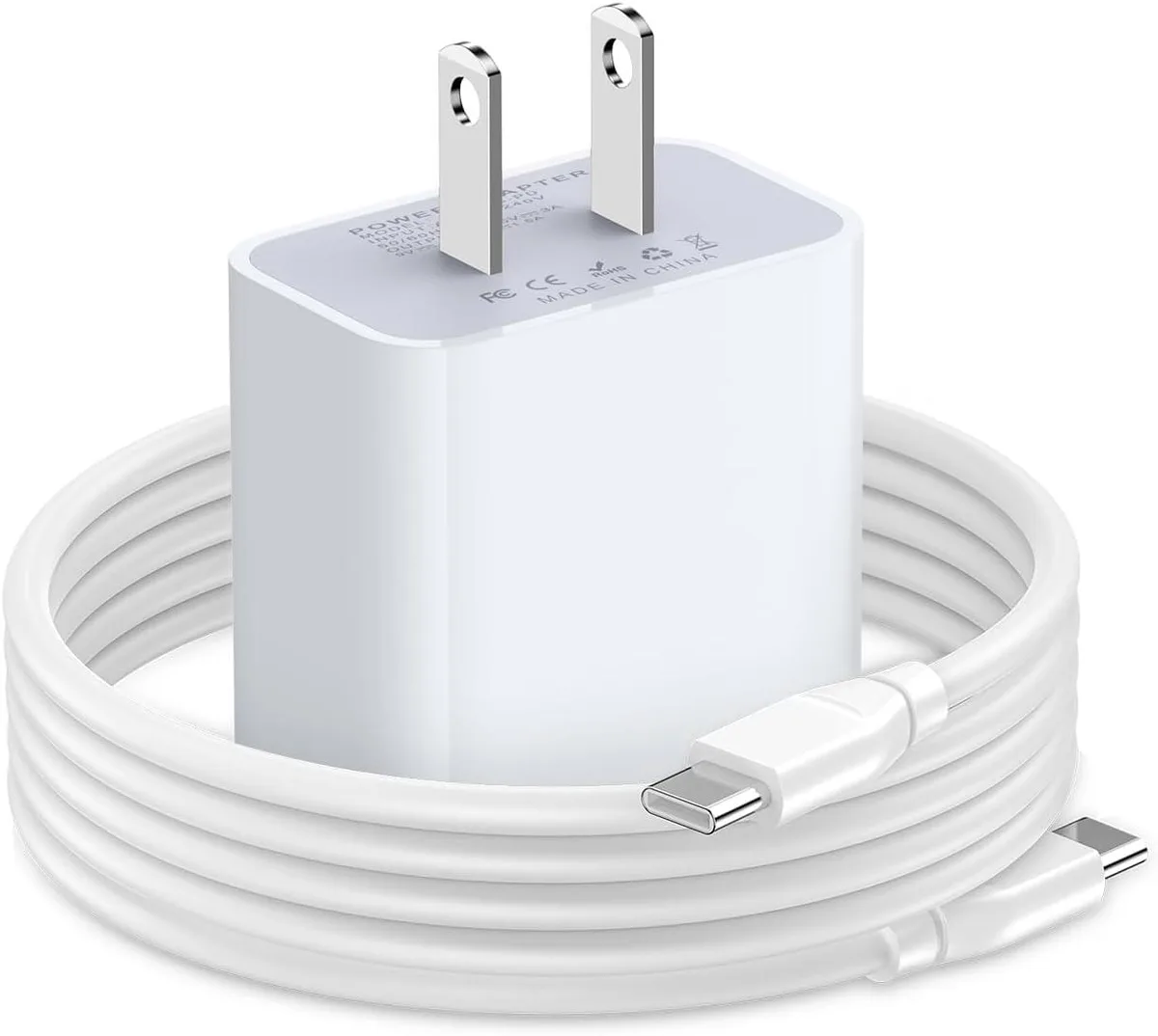 ONITOON ONITOON 20W USB-C Wall Charger with 6ft Type-C to Type-C Cable — product photo