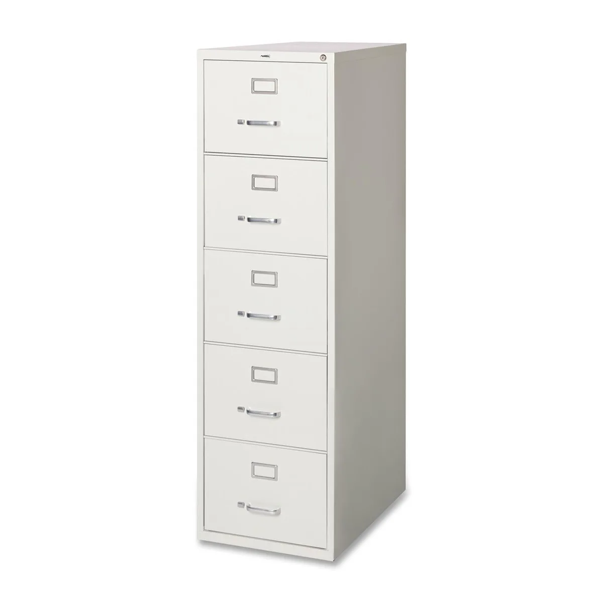 Lorell Lorell 48502 Office Furniture 5-Drawer Legal Vertical File Cabinet 18" x 26.5" x 61" Light Gray — product photo