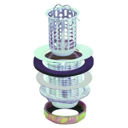 Zoro Select Zoro Select 30037 basket strainer, silver, 3 in high, 2 7/8 in diameter — product photo