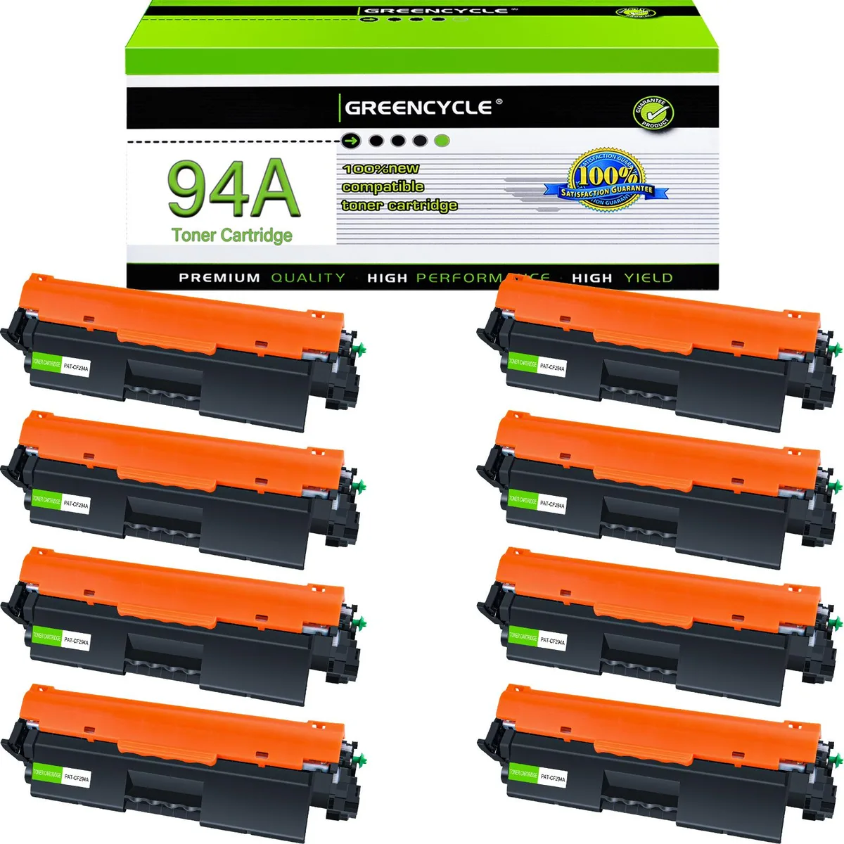 GREENCYCLE GREENCYCLE CF294A Compatible Toner Cartridge 8-Pack Black 1200 Pages — product photo