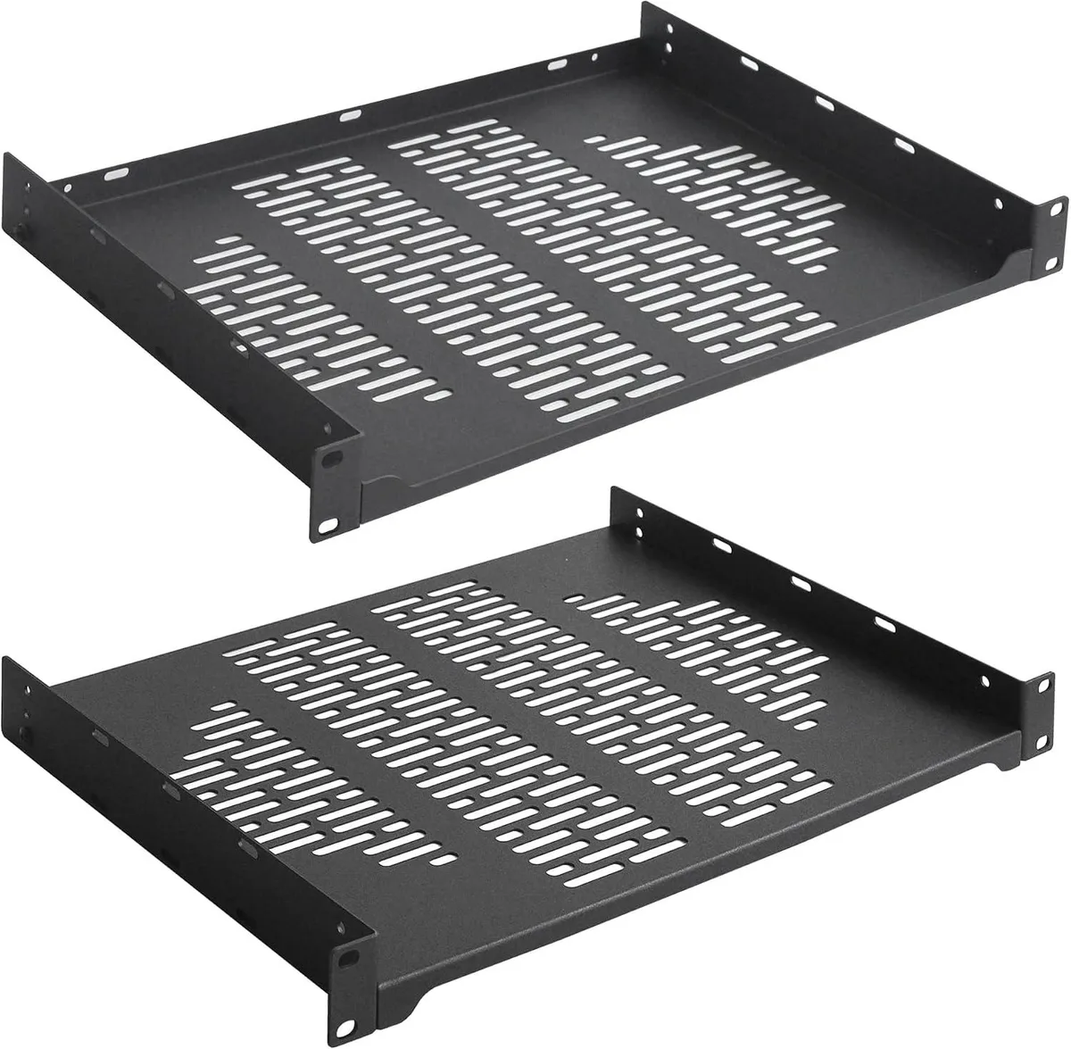 TAURKENAM TAURKENAM 2 PCS 12in 1U Vented Cantilever Rack Shelves — product photo