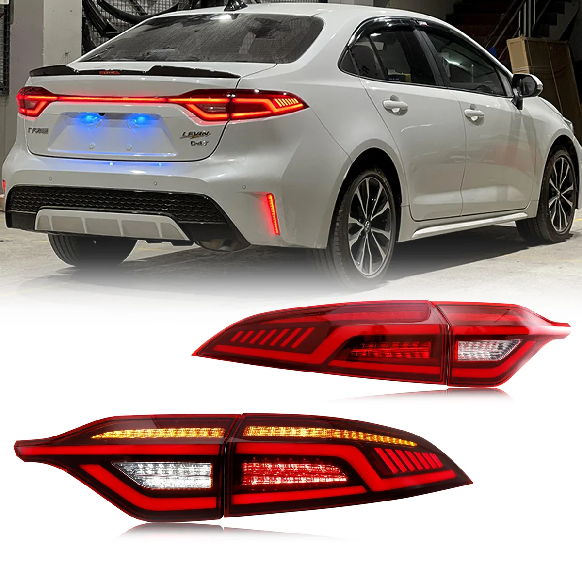 inginuity time inginuity time LED Tail Lights & Tailgate Light Toyota Corolla 2020-2023 4PCS Red — product photo