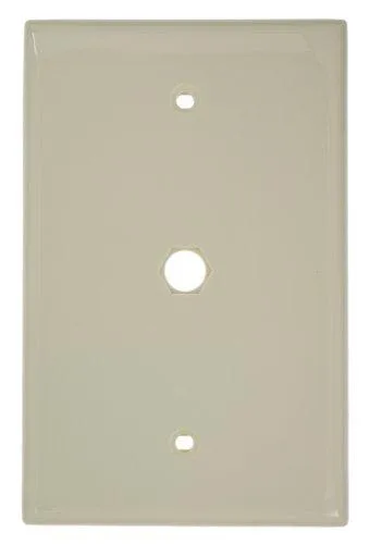Leviton Manufacturing Co. Leviton Manufacturing Co. 40539-HMA Almond Midway F-Connector Hexagonal Opening Switch Plate — product photo