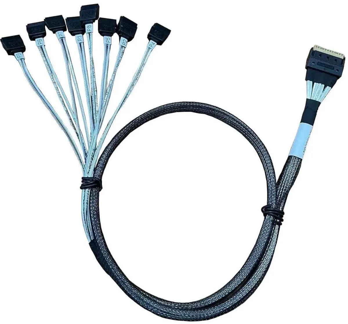 SMUGDESK SMUGDESK SlimSAS X8 SFF8654 74P to 8Port SATA 7P Cable 85CM — product photo