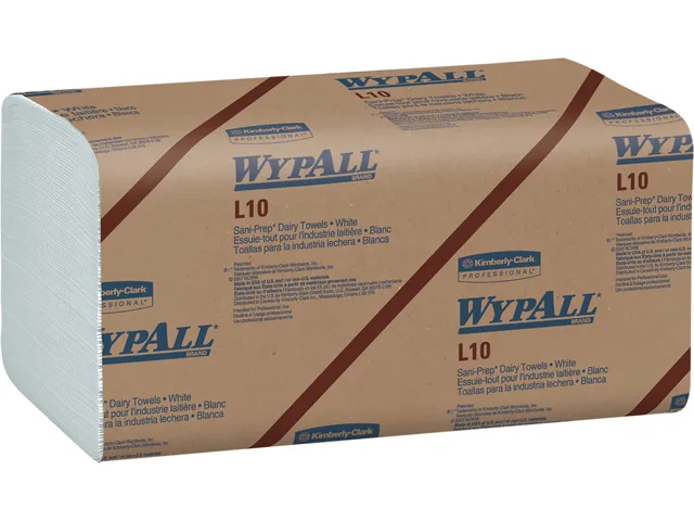 WypAll WypAll 01770 L10 Cleaning Towels 12×200 White 1-Ply — product photo