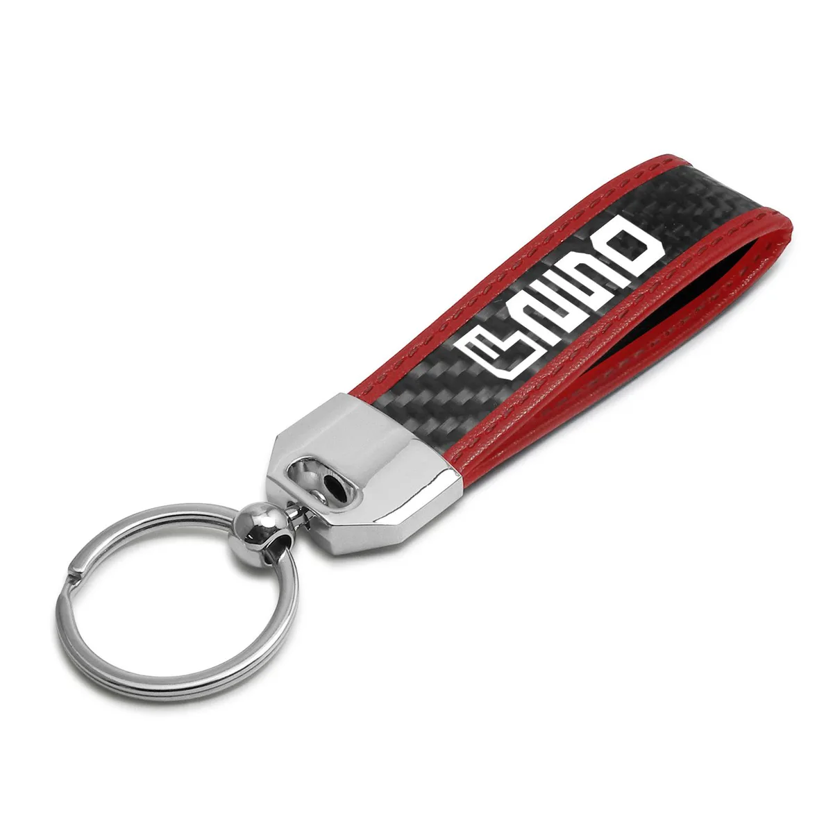 iPick Image, LLC iPick Image, LLC Ford F-250 Carbon Fiber Key Chain Red Stitching — product photo