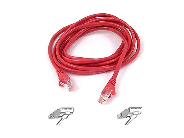 Belkin Belkin A3L791-06-RED-S network ethernet cable Cat 5e 6 ft red — product photo