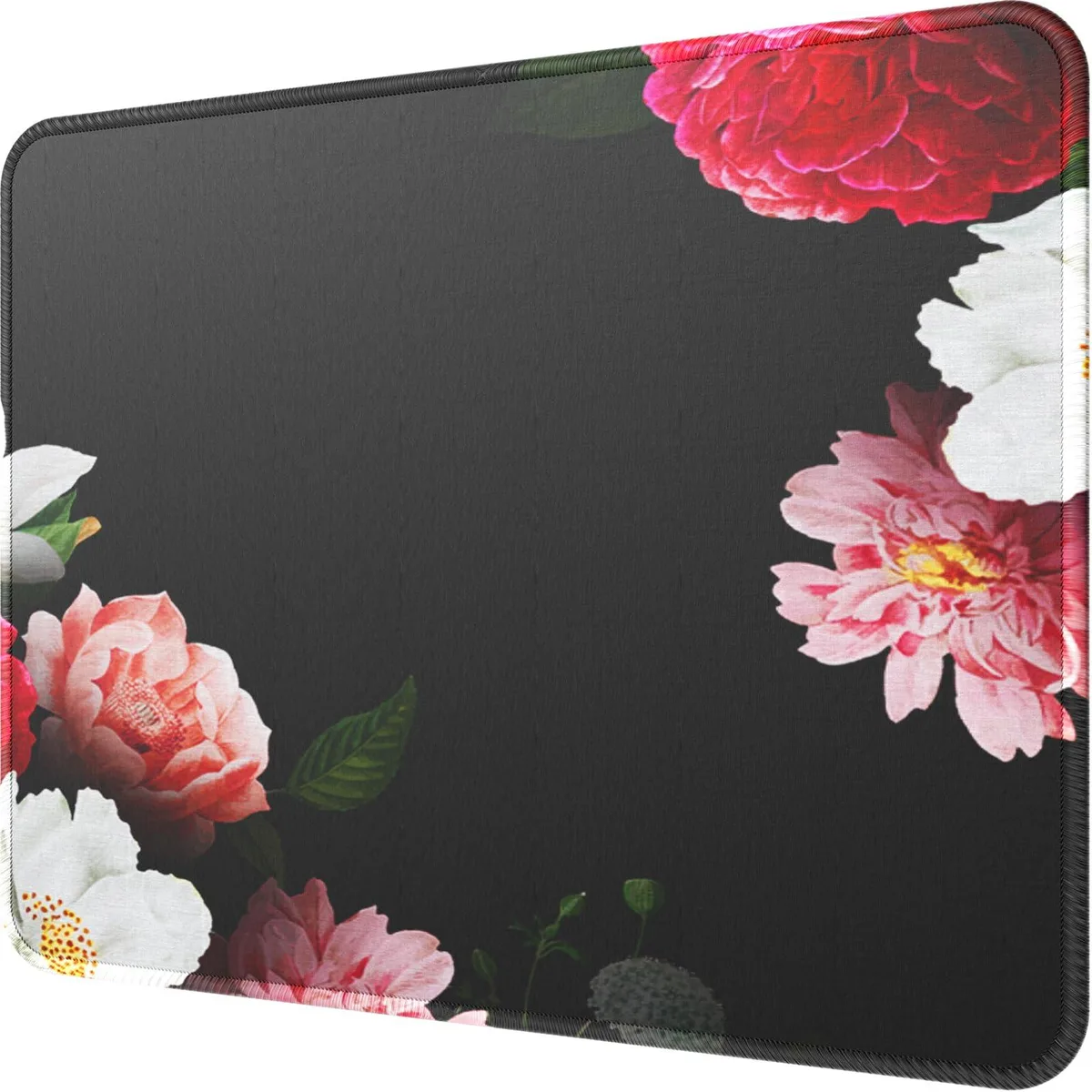 KEHIPI KEHIPI Mouse Pad 8.5 x 11 in Black Flower — product photo