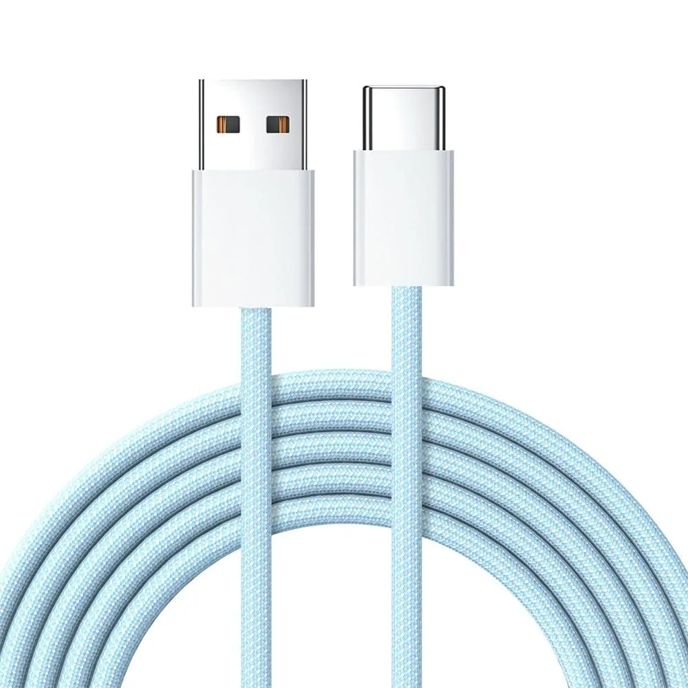 Fervit Fervit USB-C to USB-A cable 15W 480Mbps 100cm blue braided — product photo