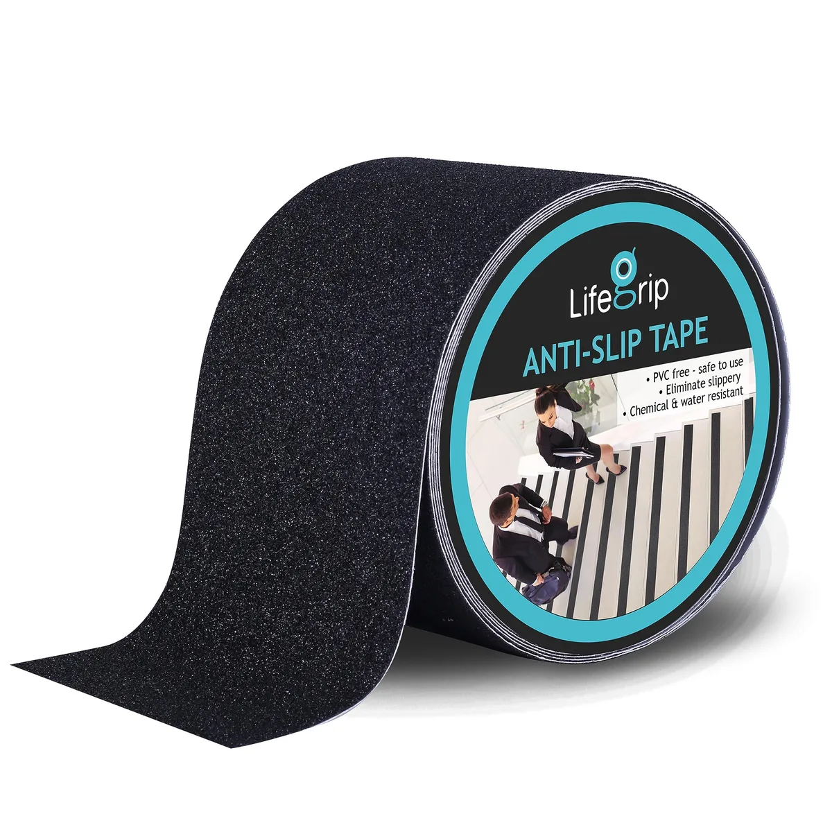 Black anti-slip tape roll 4 inches wide 38 feet long