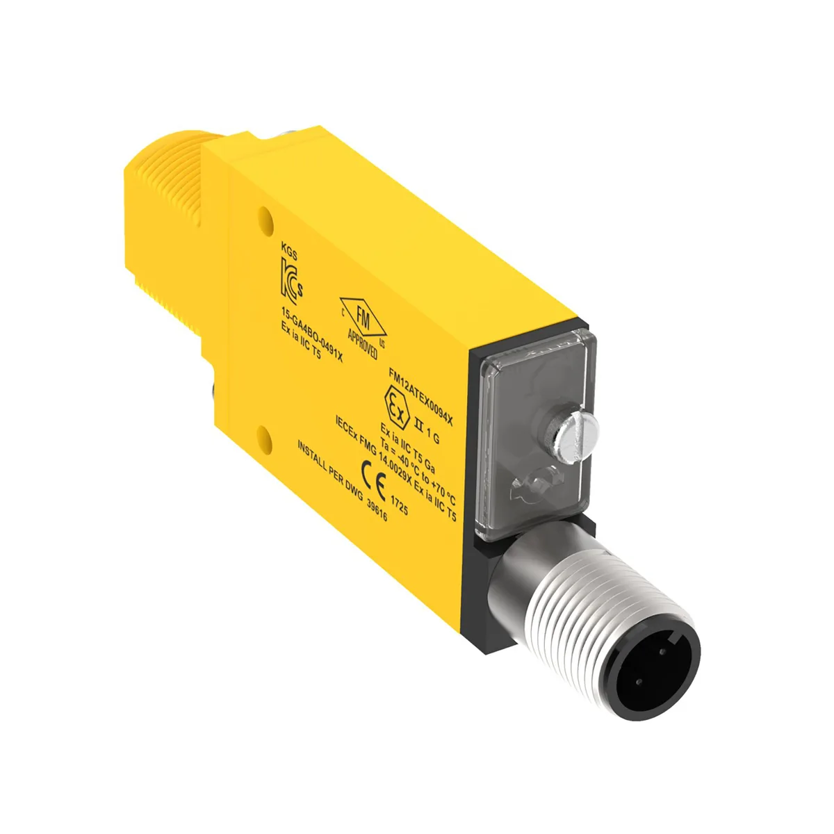 Banner Banner MIAD9DQ Mini-Beam diffuse sensor 380 mm 5-15 V dc M12 4-pin IP67 — product photo