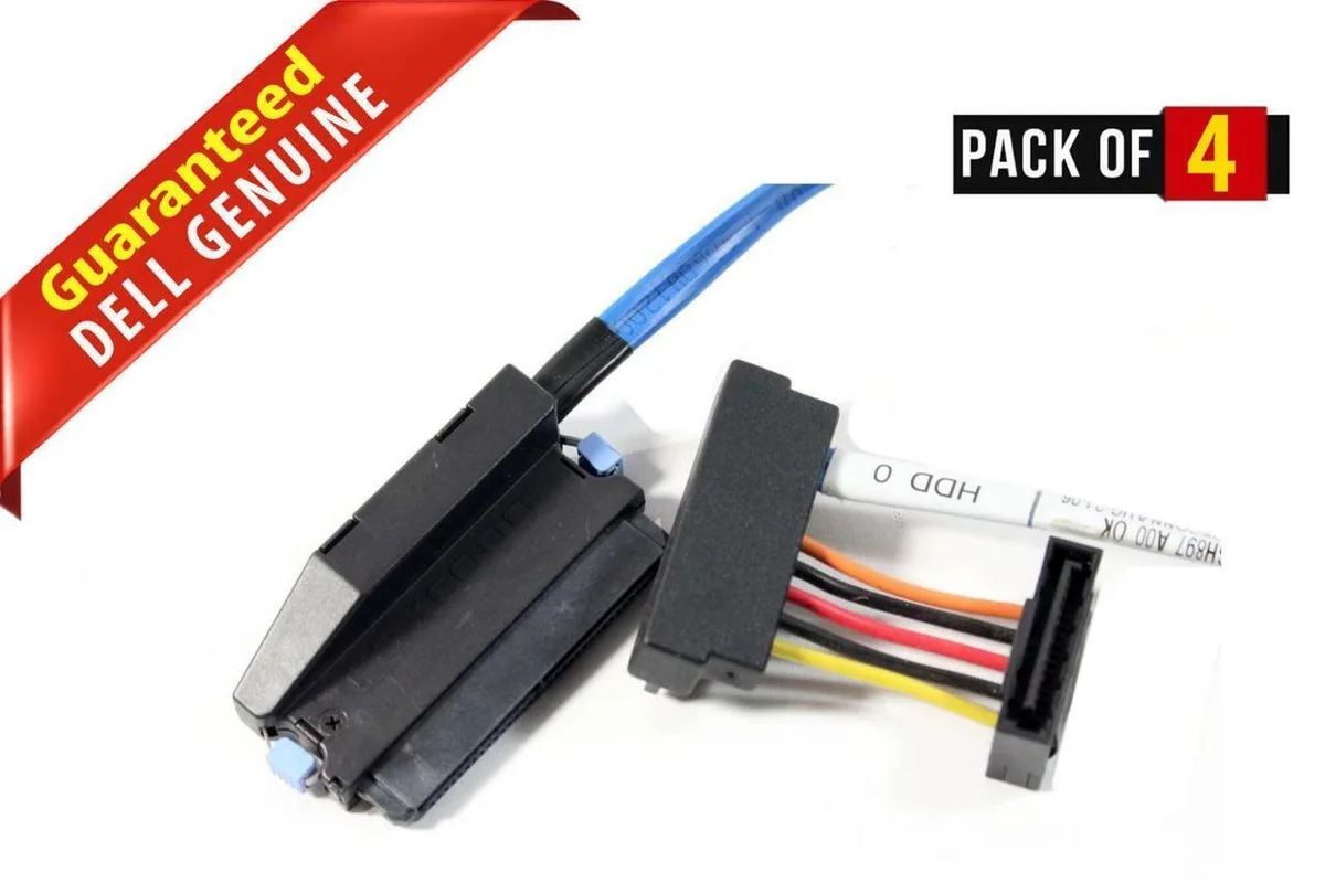 Four new Dell internal SAS cable assemblies GH897