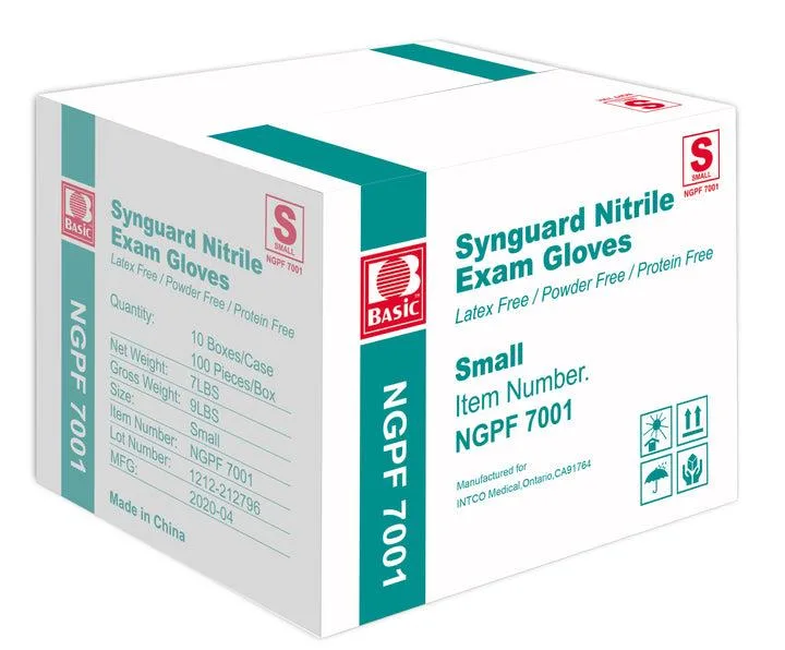 Intco Medical Technologies Intco Medical Technologies Nitrile Exam Gloves Small 1000 Count Blue Powder Free Latex Free — product photo