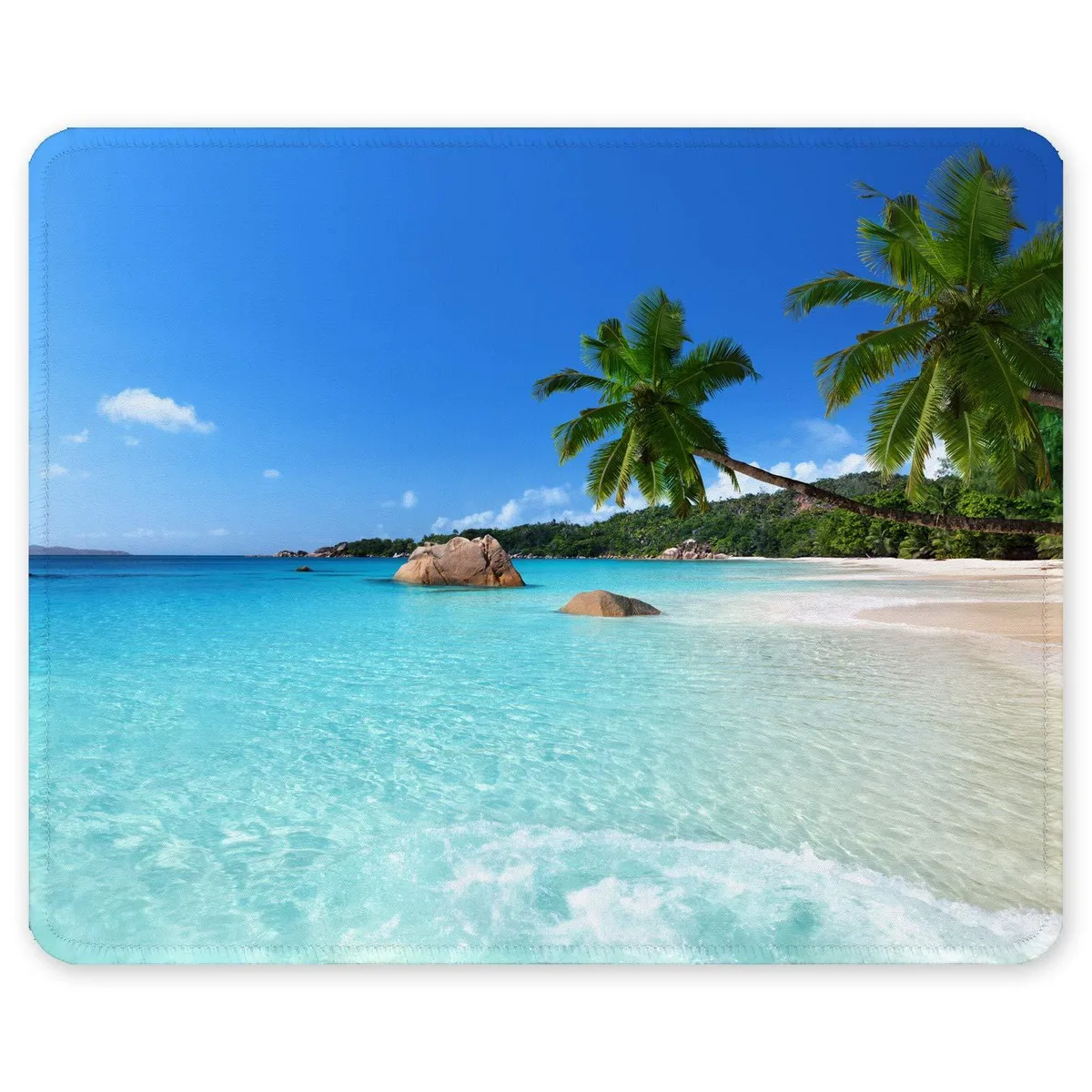  Auhoahsil 12 x 10 in Beach Coconut Trees Mouse Pad — product photo